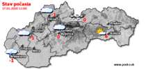 Stav počasia - Slovensko (17.01.2020 o 12.00 hod.)