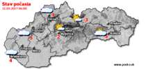 Stav počasia - Slovensko (11.03.2017 o 6.00 hod.)