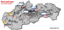 Stav počasia - Slovensko (12.03.2017 o 6.00 hod.)