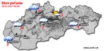 Stav počasia - Slovensko (18.03.2017 o 6.00 hod.)