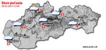 Stav počasia - Slovensko (20.03.2017 o 12.00 hod.)