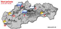 Stav počasia - Slovensko (22.03.2017 o 6.00 hod.)
