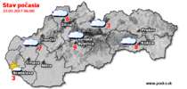 Stav počasia - Slovensko (23.03.2017 o 6.00 hod.)