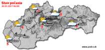 Stav počasia - Slovensko (26.03.2017 o 6.00 hod.)