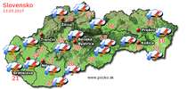 Predpoveď počasia na zajtra (13.05.2017)