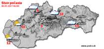 Stav počasia - Slovensko (06.05.2017 o 6.00 hod.)