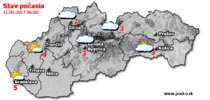 Stav počasia - Slovensko (11.05.2017 o 6.00 hod.)
