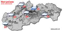 Stav počasia - Slovensko (18.05.2018 o 6.00 hod.)