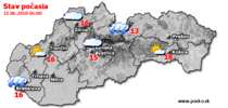 Stav počasia - Slovensko (15.06.2018 o 6.00 hod.)