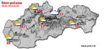 Stav počasia - Slovensko (18.06.2018 o 6.00 hod.)
