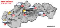 Stav počasia - Slovensko (18.06.2018 o 12.00 hod.)