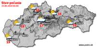 Stav počasia - Slovensko (24.08.2018 o 6.00 hod.)