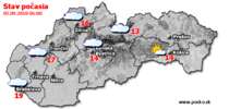 Stav počasia - Slovensko (05.09.2018 o 6.00 hod.)