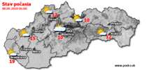Stav počasia - Slovensko (08.09.2018 o 6.00 hod.)