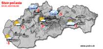 Stav počasia - Slovensko (03.01.2019 o 6.00 hod.)
