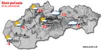 Stav počasia - Slovensko (07.01.2019 o 6.00 hod.)