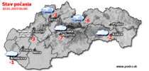 Stav počasia - Slovensko (10.01.2019 o 6.00 hod.)