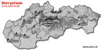 Stav počasia - Slovensko (12.01.2019 o 6.00 hod.)