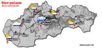Stav počasia - Slovensko (10.03.2019 o 6.00 hod.)