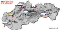 Stav počasia - Slovensko (07.04.2019 o 6.00 hod.)