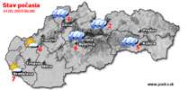 Stav počasia - Slovensko (14.05.2019 o 6.00 hod.)
