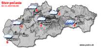 Stav počasia - Slovensko (02.11.2019 o 6.00 hod.)