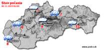 Stav počasia - Slovensko (06.11.2019 o 6.00 hod.)