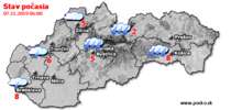 Stav počasia - Slovensko (07.11.2019 o 6.00 hod.)