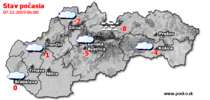 Stav počasia - Slovensko (07.12.2019 o 6.00 hod.)