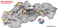 Stav počasia - Slovensko (13.04.2020 o 6.00 hod.)