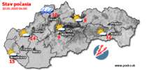Stav počasia - Slovensko (10.05.2020 o 6.00 hod.)