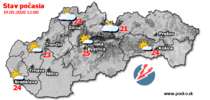 Stav počasia - Slovensko (19.05.2020 o 12.00 hod.)