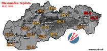 Maximálna teplota - dnes (18.07.2020)
