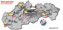 Stav počasia - Slovensko (05.07.2020 o 6.00 hod.)