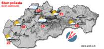 Stav počasia - Slovensko (06.07.2020 o 6.00 hod.)