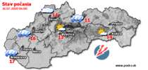 Stav počasia - Slovensko (16.07.2020 o 6.00 hod.)