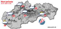 Stav počasia - Slovensko (16.07.2020 o 12.00 hod.)