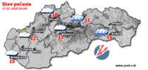 Stav počasia - Slovensko (17.07.2020 o 6.00 hod.)