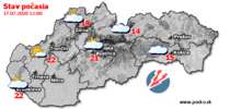 Stav počasia - Slovensko (17.07.2020 o 12.00 hod.)