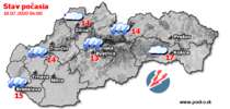 Stav počasia - Slovensko (18.07.2020 o 6.00 hod.)