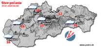 Stav počasia - Slovensko (19.07.2020 o 6.00 hod.)