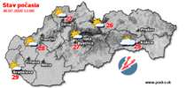 Stav počasia - Slovensko (30.07.2020 o 12.00 hod.)