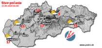 Stav počasia - Slovensko (15.09.2020 o 6.00 hod.)