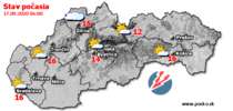 Stav počasia - Slovensko (17.09.2020 o 6.00 hod.)