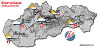 Stav počasia - Slovensko (18.09.2020 o 6.00 hod.)