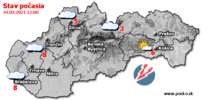 Stav počasia - Slovensko (24.03.2021 o 12.00 hod.)