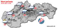 Stav počasia - Slovensko (29.04.2021 o 12.00 hod.)
