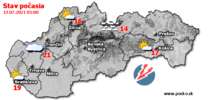Stav počasia - Slovensko (13.07.2021 o 6.00 hod.)