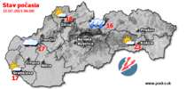 Stav počasia - Slovensko (15.07.2021 o 6.00 hod.)