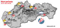 Stav počasia - Slovensko (16.07.2021 o 6.00 hod.)